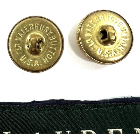 Polo Lauren Ralph Lauren Replacement Buttons Gold Toned Waterbury USA 10 Count - Picture 6 of 9